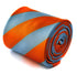 blue and orange barber striped design tie